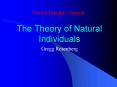 The Theory of Natural Individuals PowerPoint PPT Presentation