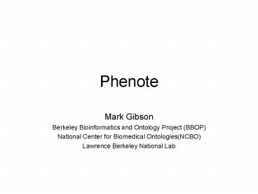 Phenote