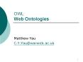 OWL: Web Ontologies PowerPoint PPT Presentation