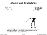 Stacks and Procedures
