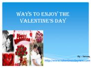 Ways to Enjoy the Valentine’s day