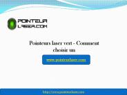 Pointeurs laser vert - Comment choisir un