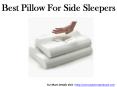 Best Pillow For Side Sleepers in India