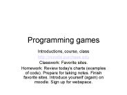 Programming games