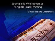 Journalistic Writing versus 
