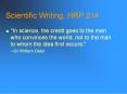 Scientific Writing, HRP 214 PowerPoint PPT Presentation