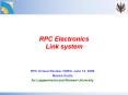 RPC Electronics Link system PowerPoint PPT Presentation