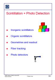 CERN Summer Student Lectures 2003 Particle Detectors