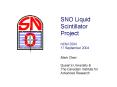 SNO Liquid Scintillator Option PowerPoint PPT Presentation