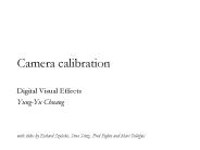 Camera calibration