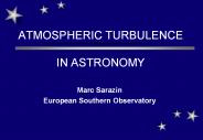 ATMOSPHERIC TURBULENCE IN ASTRONOMY