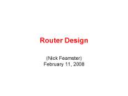 Router Design