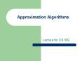 Approximation Algorithms PowerPoint PPT Presentation