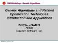RMI Workshop - Genetic Algorithms PowerPoint PPT Presentation