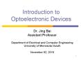Introduction to Optoelectronic Devices PowerPoint PPT Presentation