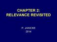 CHAPTER 2: RELEVANCE REVISITED PowerPoint PPT Presentation