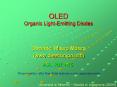 OLED Organic Light-Emitting Diodes PowerPoint PPT Presentation