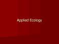 Applied Ecology PowerPoint PPT Presentation