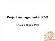 Project management in R