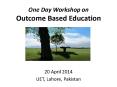 One Day Workshop on Outcome Based Education PowerPoint PPT Presentation