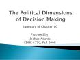 The Political Dimensions of Decision Making PowerPoint PPT Presentation