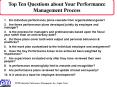 Top Ten Questions Performance Management PowerPoint PPT Presentation