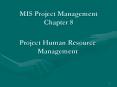 MIS Project Management Chapter 8 PowerPoint PPT Presentation