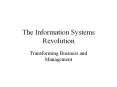 The Information Systems Revolution PowerPoint PPT Presentation