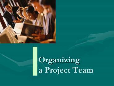 Organizing a Project Team