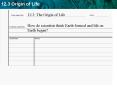 12.3: The Origin of Life PowerPoint PPT Presentation