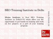 SEO Training Institute in Pitampura