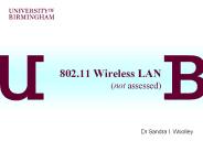 802.11 Wireless LAN (not assessed)