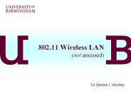 802.11 Wireless LAN (not assessed) PowerPoint PPT Presentation