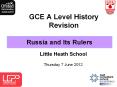GCE A Level History Revision PowerPoint PPT Presentation