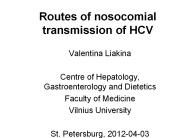 Routes of nosocomial transmission of HCV