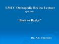 LMCC Orthopedic Review Lecture PowerPoint PPT Presentation