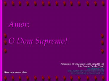 Amor o Dom Supremo