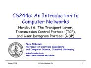 CS244a: An Introduction to Computer Networks
