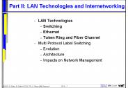 Part II: LAN Technologies and Internetworking