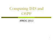 Comparing ISIS and OSPF