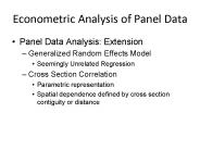 Econometric Analysis of Panel Data