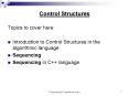 Control Structures PowerPoint PPT Presentation