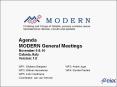 Agenda MODERN General Meetings November 9 PowerPoint PPT Presentation