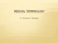 Medical Terminology PowerPoint PPT Presentation