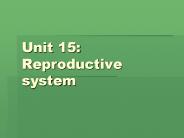 Unit 15: Reproductive system