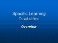 Specific Learning Disabilities PowerPoint PPT Presentation