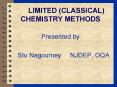 LIMITED (CLASSICAL) CHEMISTRY METHODS PowerPoint PPT Presentation