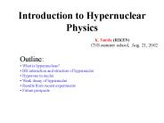Introduction to Hypernuclear Physics