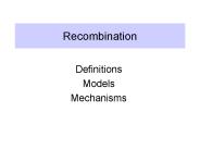 Recombination
