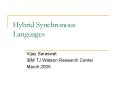 Hybrid Synchronous Languages PowerPoint PPT Presentation